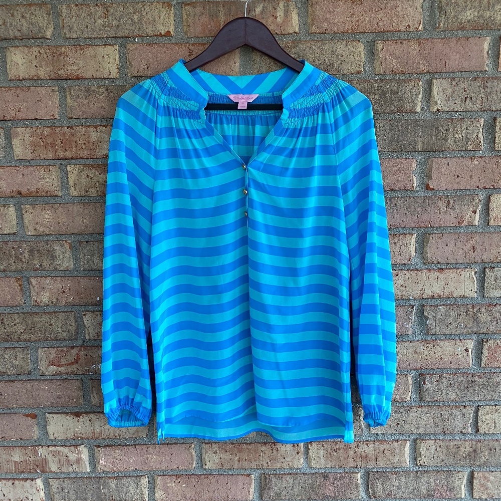 Lilly Pulitzer Elsa Stripe Flutter Blue XS